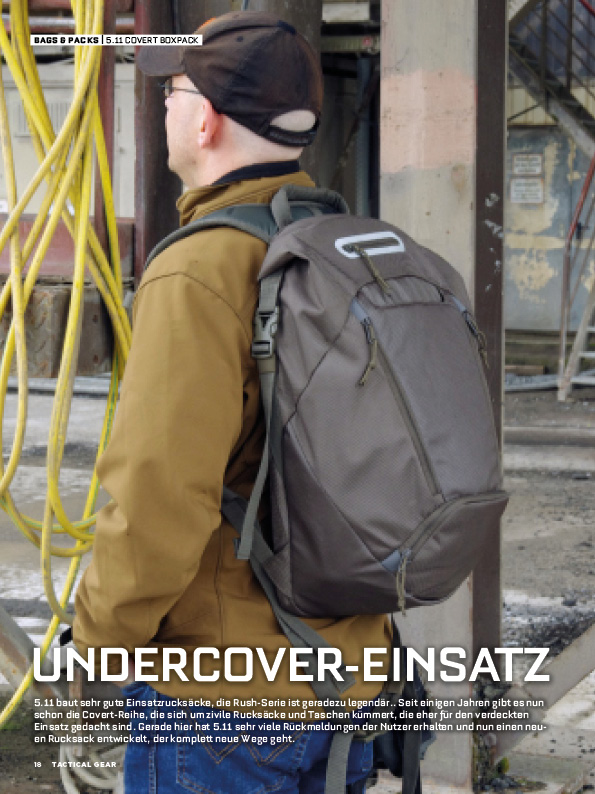 5.11 Tactical Covert Boxpack in TACTICAL GEAR (c) Wieland Verlag