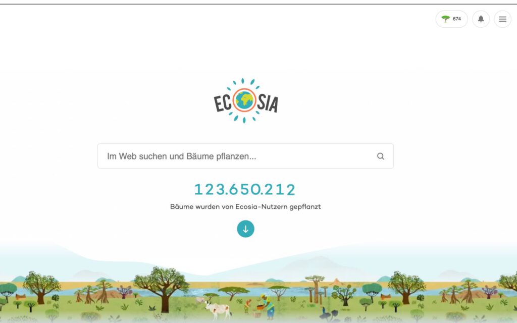 Suchmaschine Ecosia