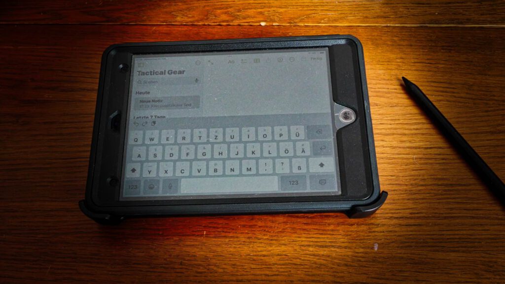 iPad mini 5 Onscreen-Tastatur